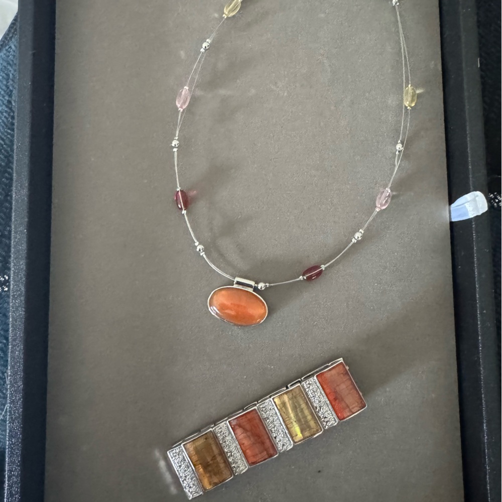Lia Sophia Multicolor Bracelet and Necklace Set